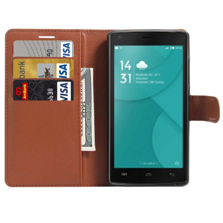 For DOOGEE X5 MAX Litchi Texture Horizontal Flip Leather Case with Magnetic Buckle & Holder & Card Slots & Wallet