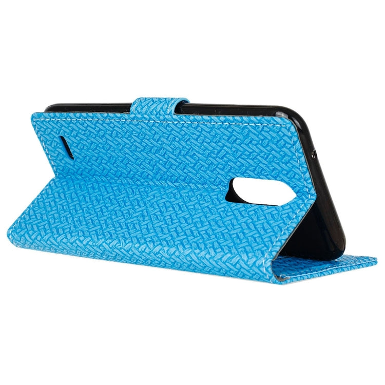 For LG Stylo 3 Knit Texture Horizontal Flip Leather Case with Holder & Card Slots & Wallet & Photo Frame