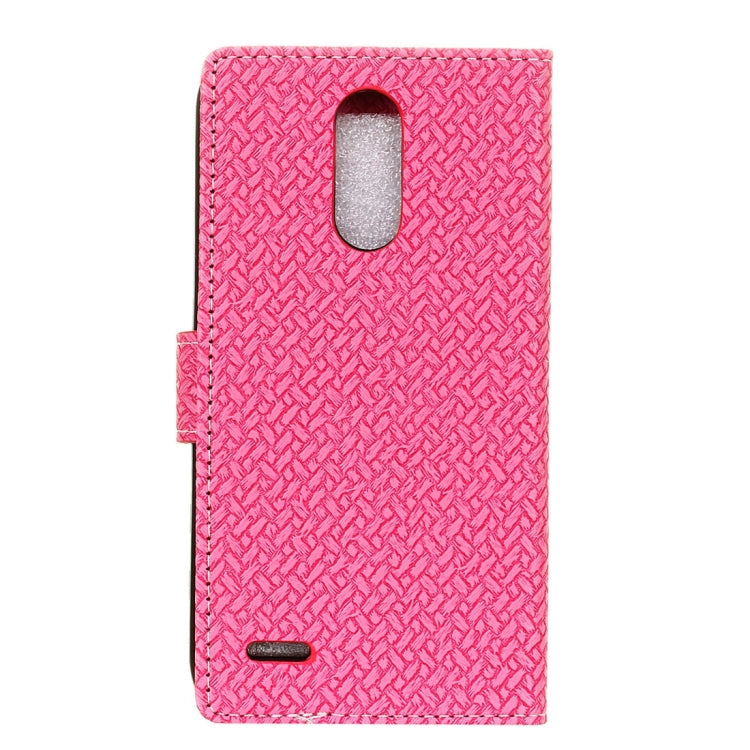 For LG Stylo 3 Knit Texture Horizontal Flip Leather Case with Holder & Card Slots & Wallet & Photo Frame