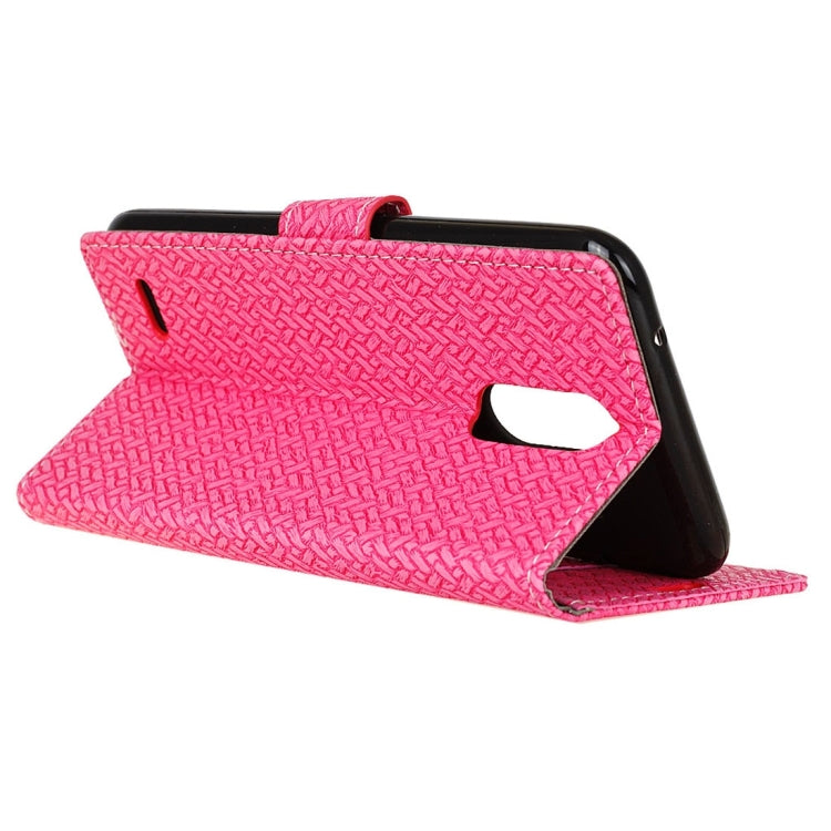 For LG Stylo 3 Knit Texture Horizontal Flip Leather Case with Holder & Card Slots & Wallet & Photo Frame