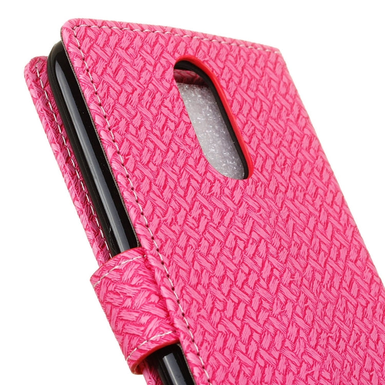 For LG Stylo 3 Knit Texture Horizontal Flip Leather Case with Holder & Card Slots & Wallet & Photo Frame