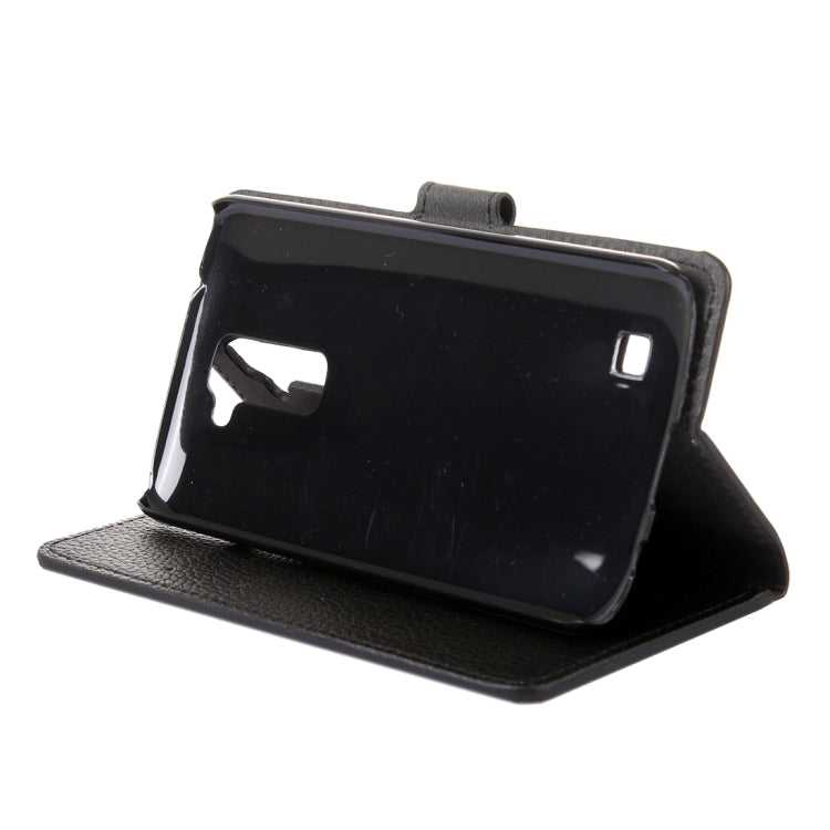 For LG K8 Litchi Texture Horizontal Flip Leather Case with Magnetic Buckle & Holder & Card Slots & Wallet