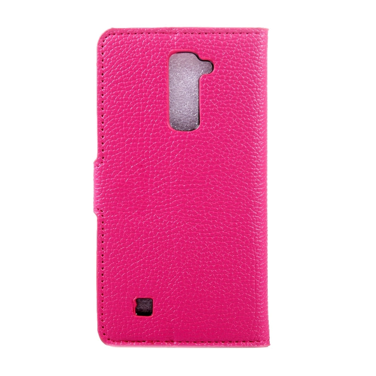 For LG K8 Litchi Texture Horizontal Flip Leather Case with Magnetic Buckle & Holder & Card Slots & Wallet