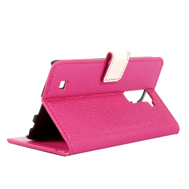 For LG K8 Litchi Texture Horizontal Flip Leather Case with Magnetic Buckle & Holder & Card Slots & Wallet