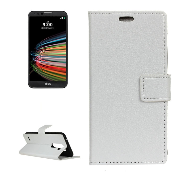 For LG X Mach Litchi Texture Horizontal Flip Leather Case with Holder & Card Slots & Wallet & Photo Frame