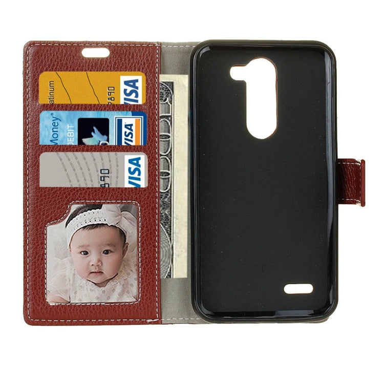 For LG X Mach Litchi Texture Horizontal Flip Leather Case with Holder & Card Slots & Wallet & Photo Frame