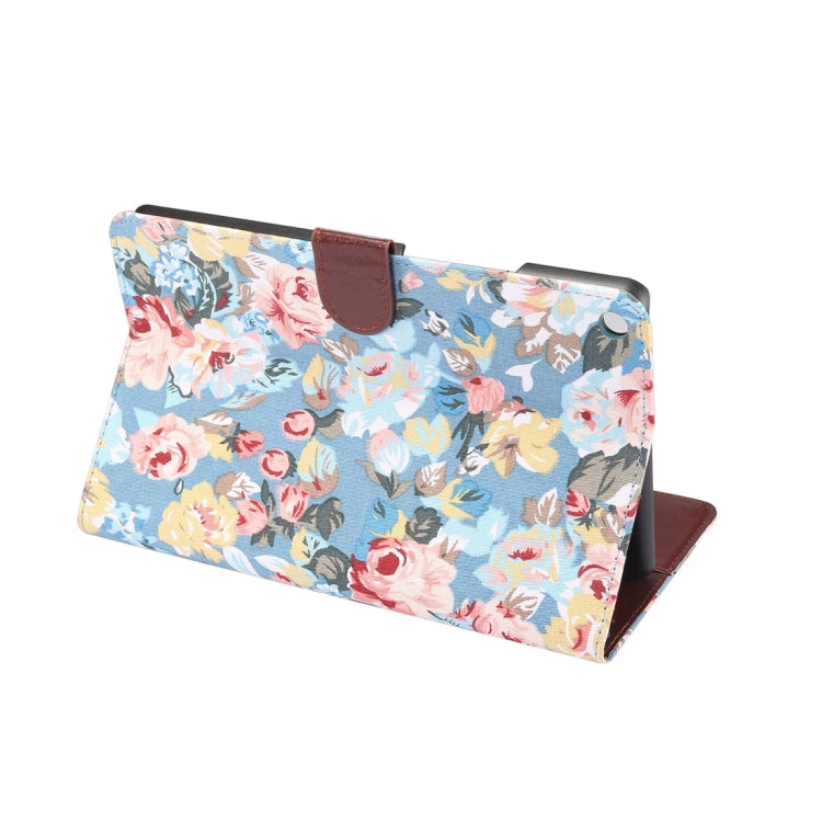 For Huawei MediaPad T3 8.0 inch Flower Pattern Cloth Surface Horizontal Flip Leather Protective Case with Holder & Card Slots & Wallet & Photo Frame