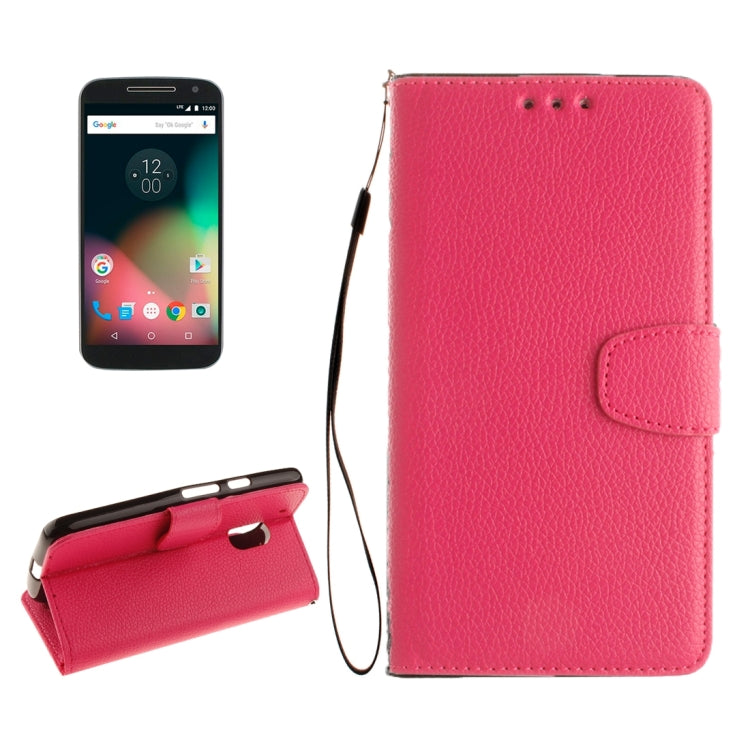 For Motorola Moto G4 & G4 Plus Litchi Texture Horizontal Flip Leather Case with Holder & Card Slots & Wallet & Photo Frame & Lanyard