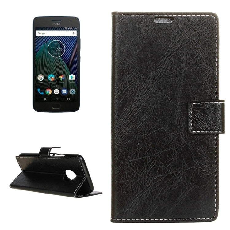 For Motorola Moto G5 Plus Retro Crazy Horse Texture Horizontal Flip Leather Case with Holder & Card Slots & Wallet & Photo Frame