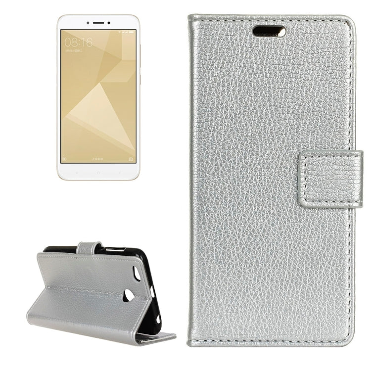 For Xiaomi Redmi 4X Litchi Texture Horizontal Flip Leather Case with Holder & Card Slots & Wallet