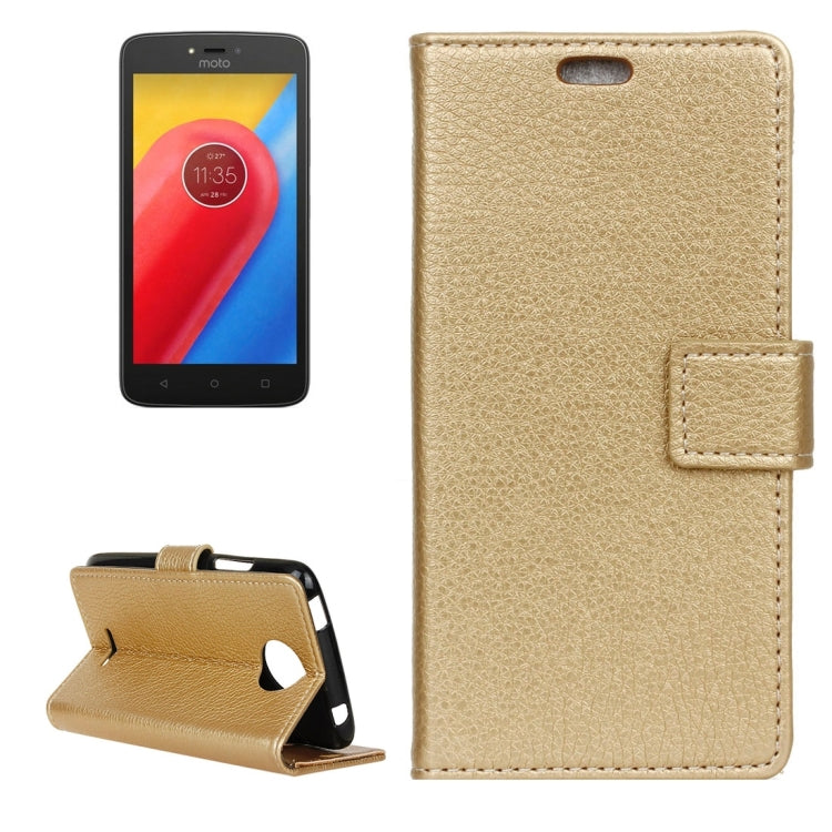For Motorola Moto C (2017) Litchi Texture Horizontal Flip Leather Case with Holder & Card Slots & Wallet