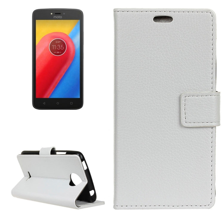 For Motorola Moto C (2017) Litchi Texture Horizontal Flip Leather Case with Holder & Card Slots & Wallet