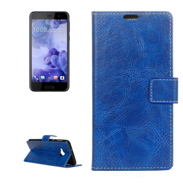 For HTC U Play Retro Crazy Horse Texture Horizontal Flip Leather Case with Holder & Card Slots & Wallet & Photo Frame
