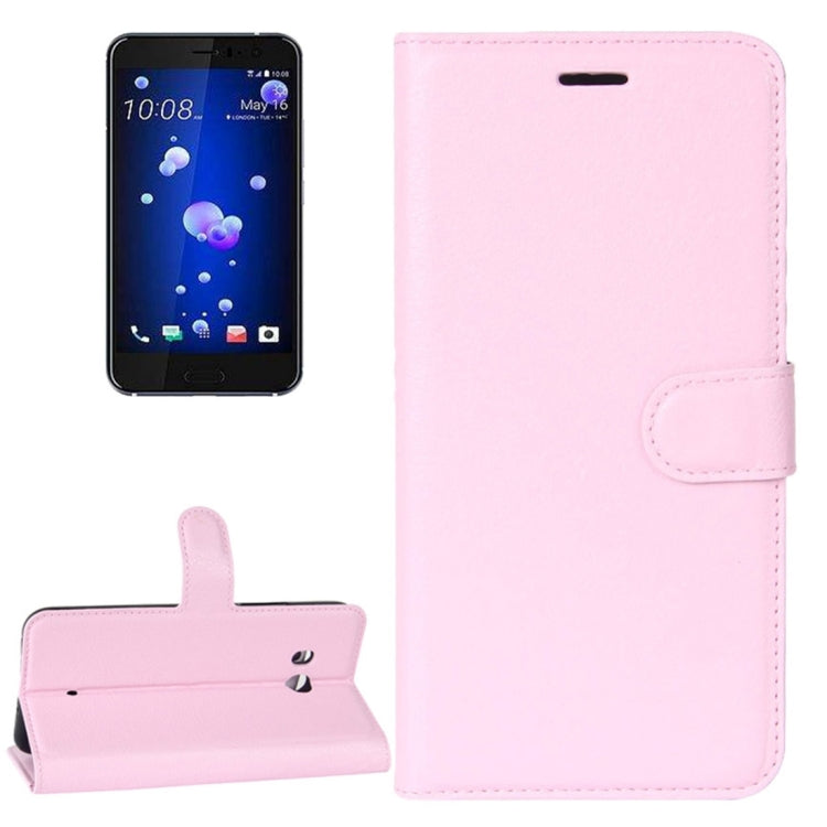 For HTC U11 Litchi Texture Horizontal Flip Leather Case with Holder & Card Slots & Wallet