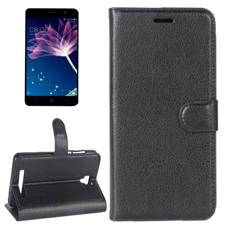 For DOOGEE X10 Litchi Texture Horizontal Flip Leather Case with Holder & Card Slots & Wallet
