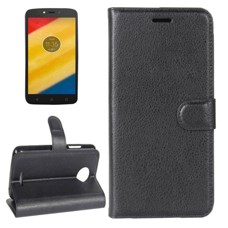 For Motorola Moto C Litchi Texture Horizontal Flip Leather Case with Holder & Card Slots & Wallet