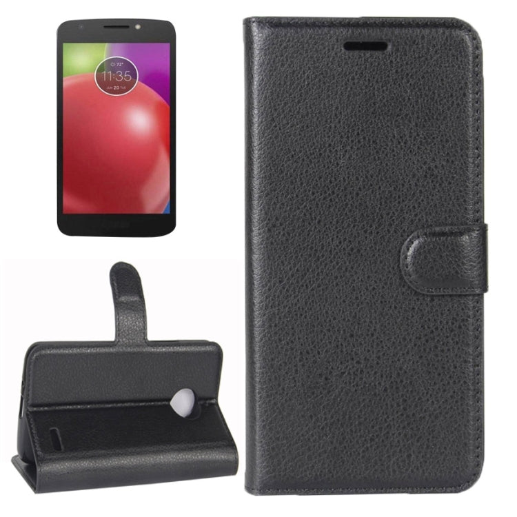 For Motorola Moto E4 (EU Version) Litchi Texture Horizontal Flip Leather Case with Holder & Card Slots & Wallet