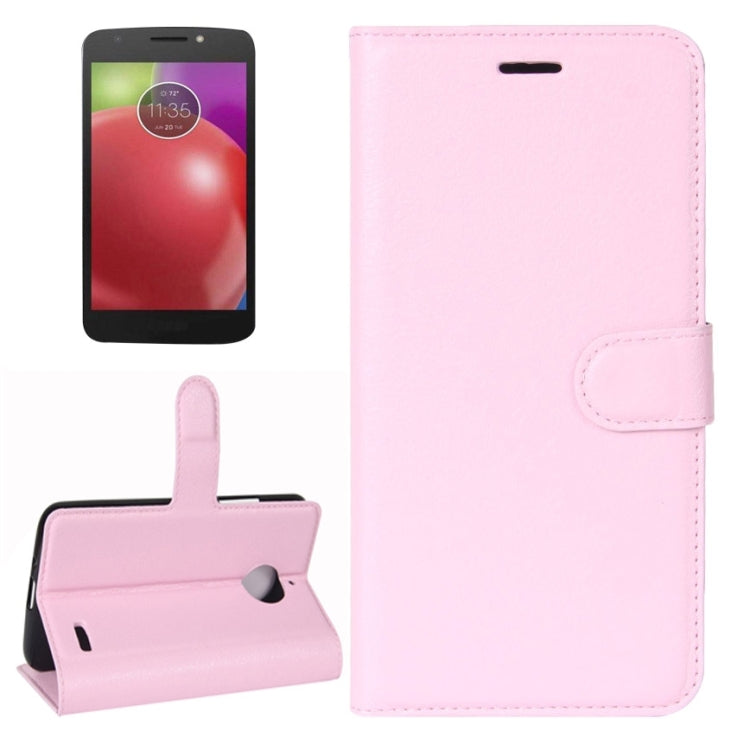 For Motorola Moto E4 (EU Version) Litchi Texture Horizontal Flip Leather Case with Holder & Card Slots & Wallet