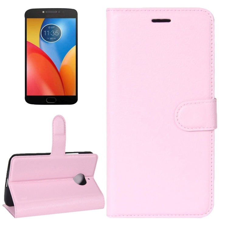 For Motorola Moto E4 Plus (EU Version) Litchi Texture Horizontal Flip Leather Case with Holder & Card Slots & Wallet
