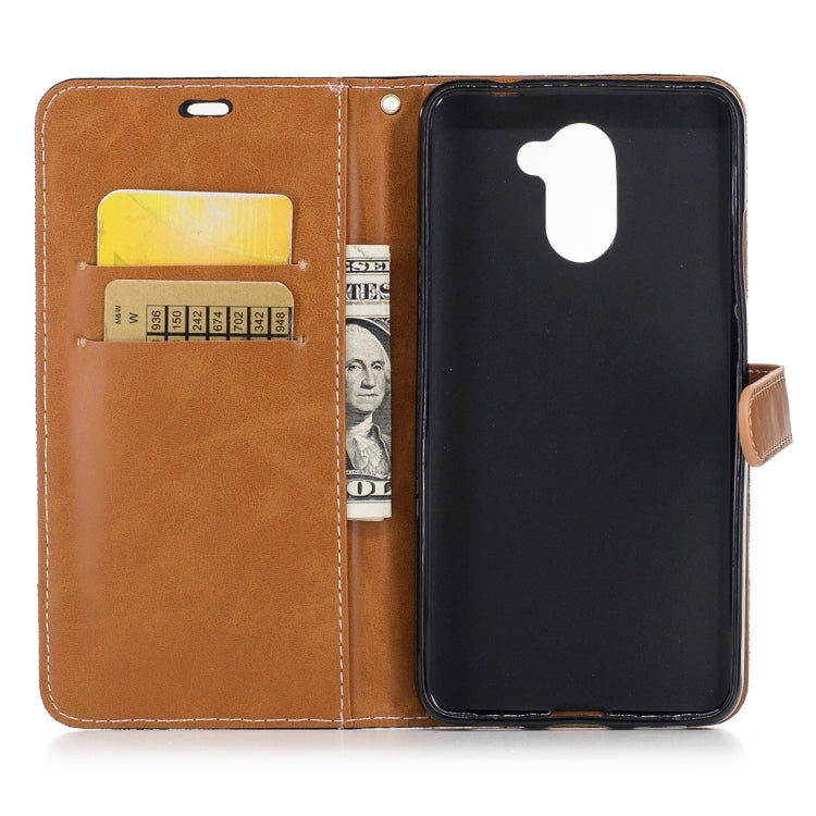 For Huawei Y7 Denim Texture Leather Case with Holder & Card Slots & Wallet & Lanyard