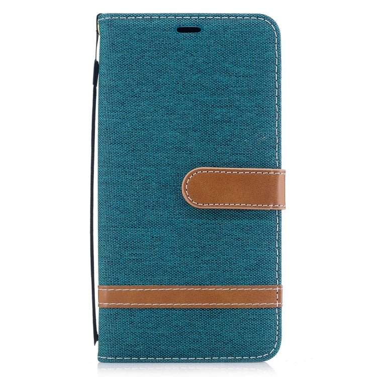 For Huawei Y7 Denim Texture Leather Case with Holder & Card Slots & Wallet & Lanyard