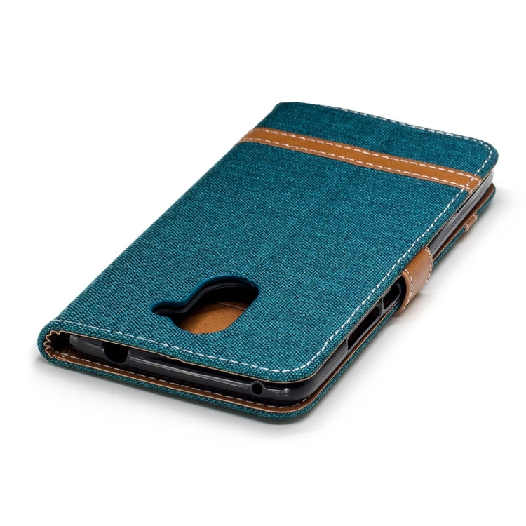 For Huawei Y7 Denim Texture Leather Case with Holder & Card Slots & Wallet & Lanyard