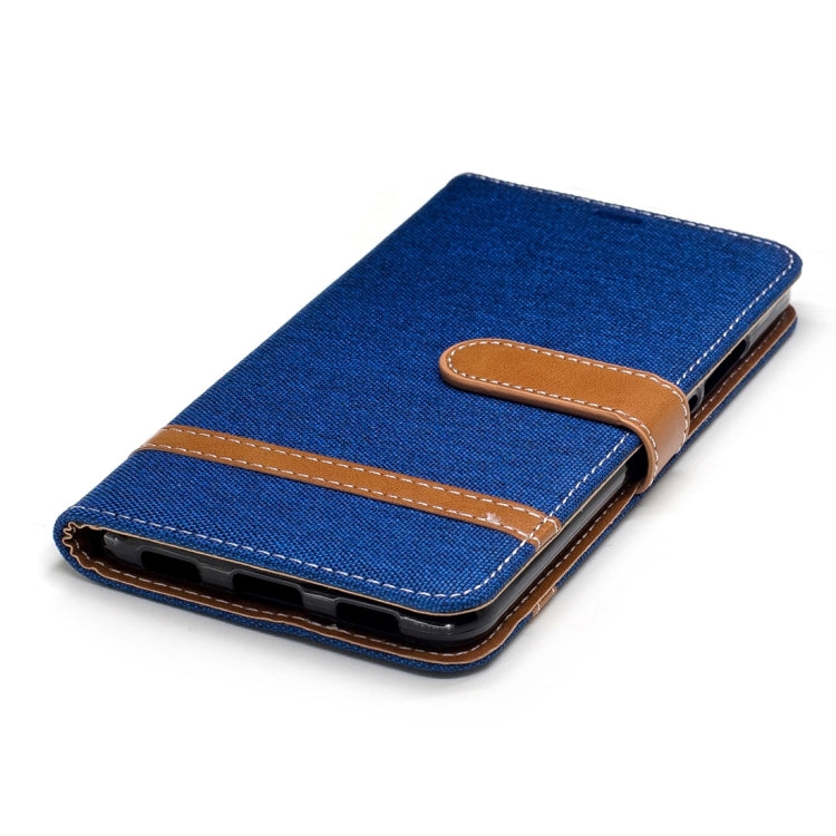 For Huawei Y7 Denim Texture Leather Case with Holder & Card Slots & Wallet & Lanyard