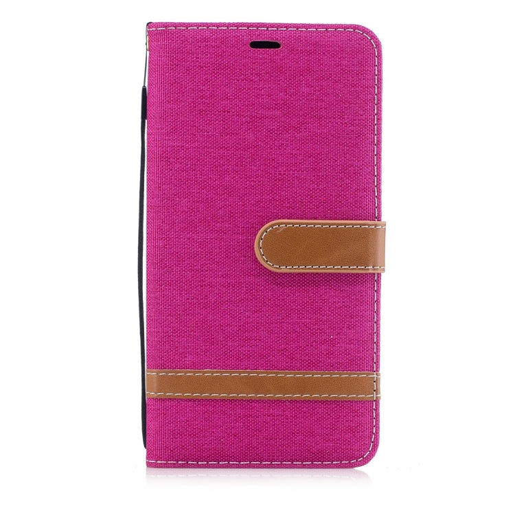 For Huawei Y7 Denim Texture Leather Case with Holder & Card Slots & Wallet & Lanyard