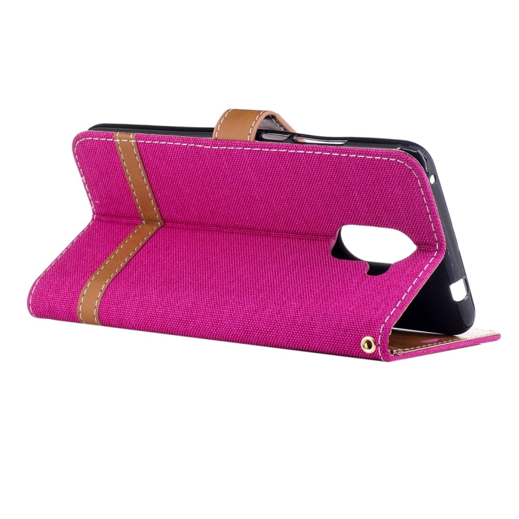 For Huawei Y7 Denim Texture Leather Case with Holder & Card Slots & Wallet & Lanyard