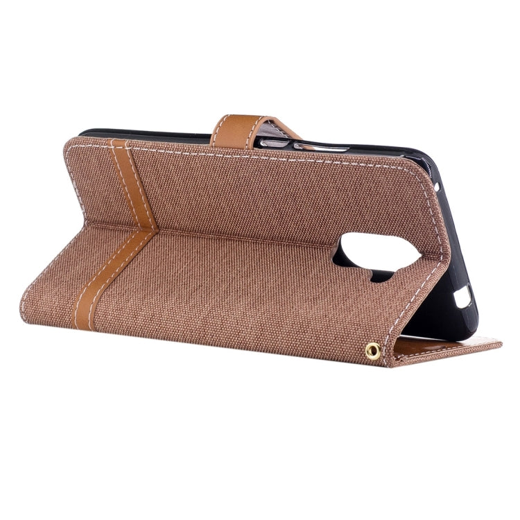 For Huawei Y7 Denim Texture Leather Case with Holder & Card Slots & Wallet & Lanyard