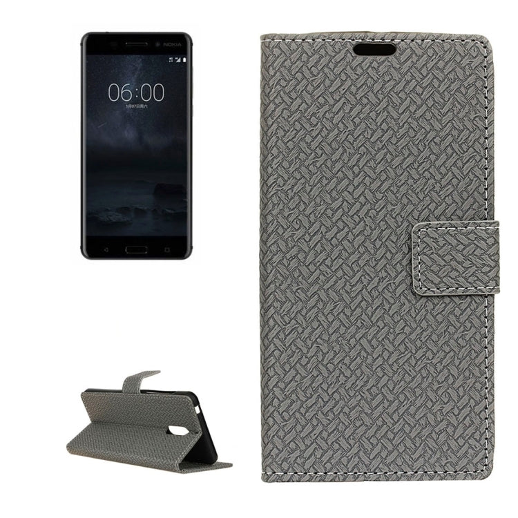 For Nokia 6 Knit Texture Horizontal Flip Leather Case with Holder & Card Slots & Wallet & Photo Frame