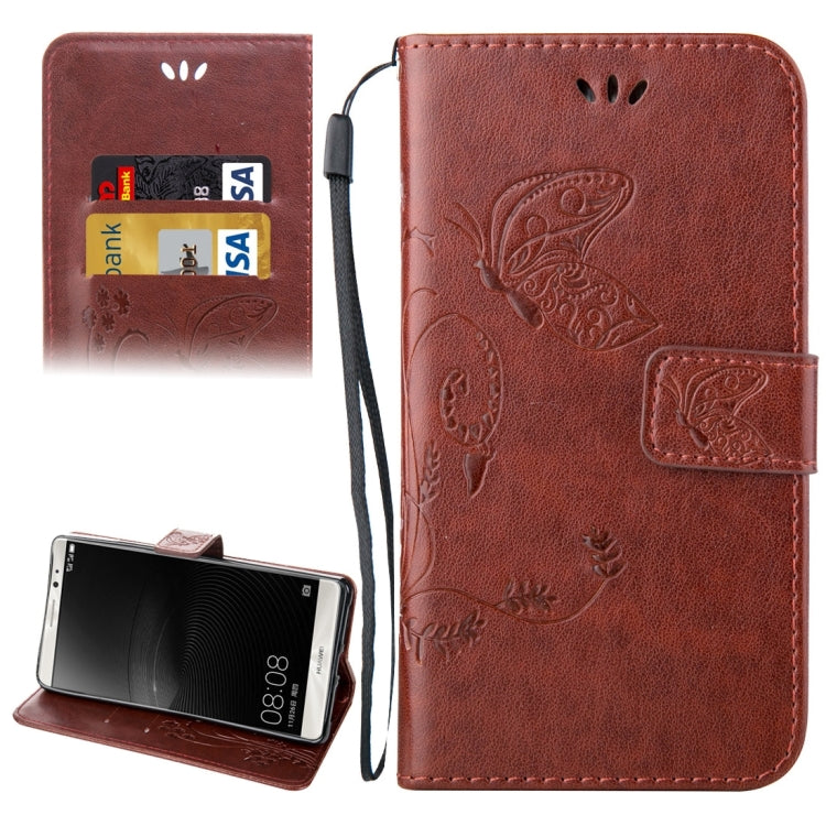 For Huawei Mate 8 Crazy Horse Texture Printing Horizontal Flip Leather Case with Holder & Card Slots & Wallet & Lanyard
