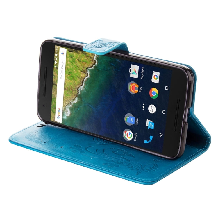 For Google Nexus 6P Crazy Horse Texture Printing Horizontal Flip Leather Case with Holder & Card Slots & Wallet & Lanyard