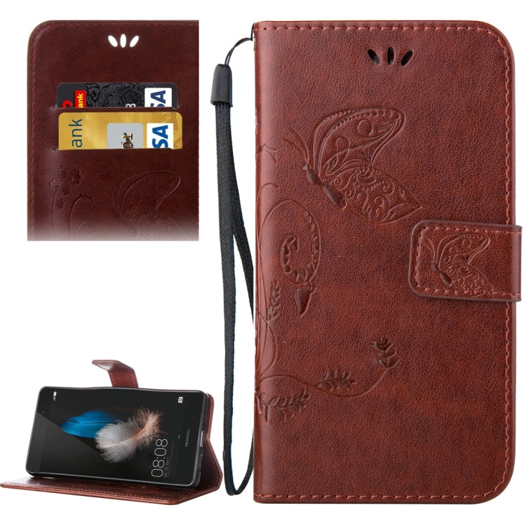 For Huawei P8 Lite Crazy Horse Texture Printing Horizontal Flip Leather Case with Holder & Card Slots & Wallet & Lanyard