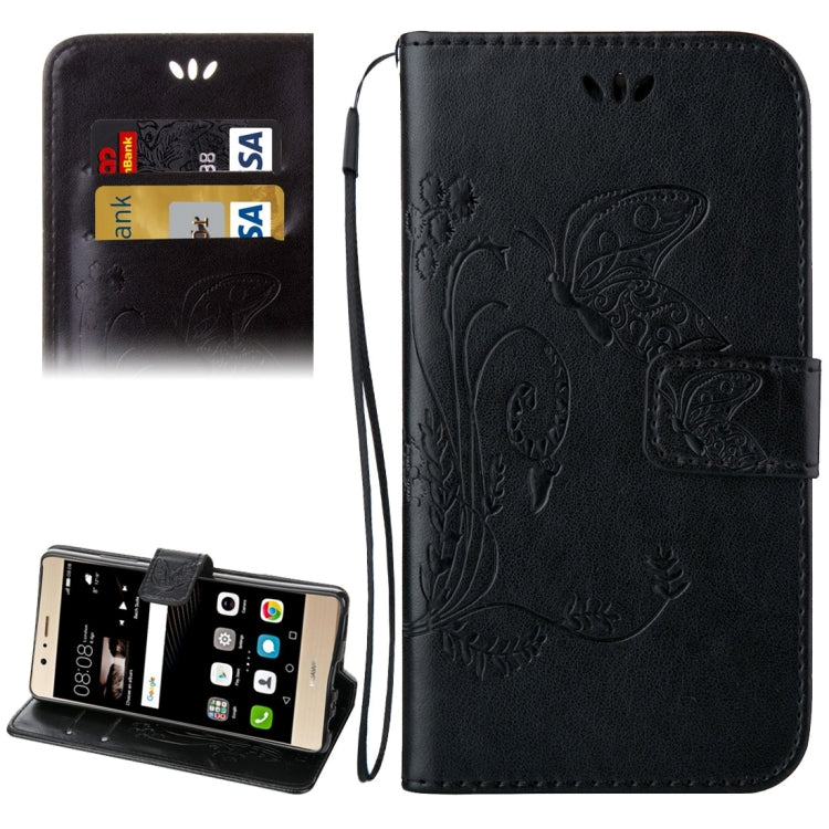 For Huawei P9 Crazy Horse Texture Printing Horizontal Flip Leather Case with Holder & Card Slots & Wallet & Lanyard