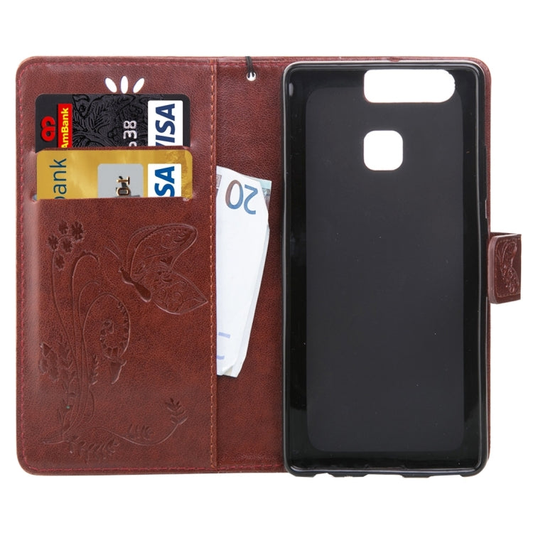 For Huawei P9 Crazy Horse Texture Printing Horizontal Flip Leather Case with Holder & Card Slots & Wallet & Lanyard
