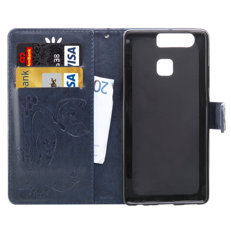 For Huawei P9 Crazy Horse Texture Printing Horizontal Flip Leather Case with Holder & Card Slots & Wallet & Lanyard