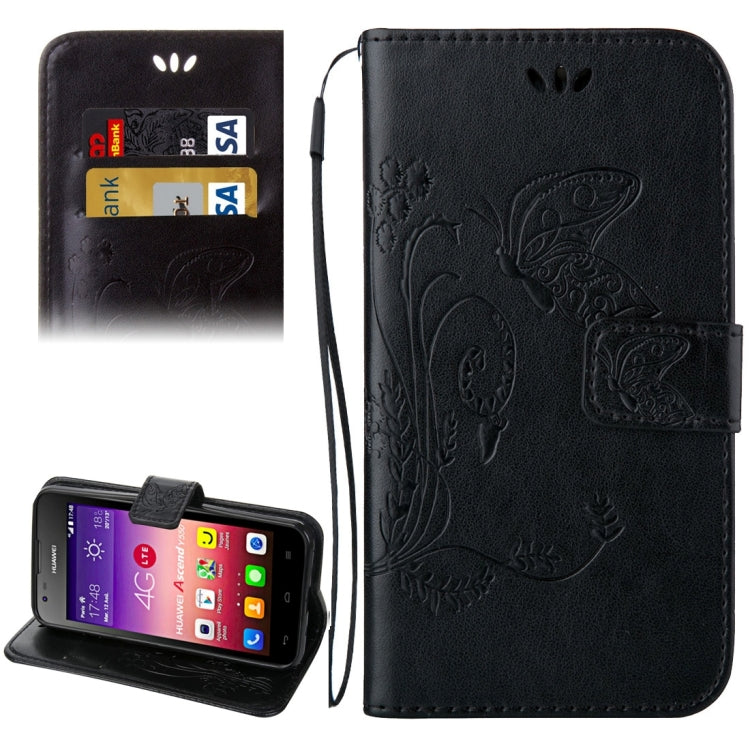 For Huawei Ascend Y550 Crazy Horse Texture Printing Horizontal Flip Leather Case with Holder & Card Slots & Wallet & Lanyard