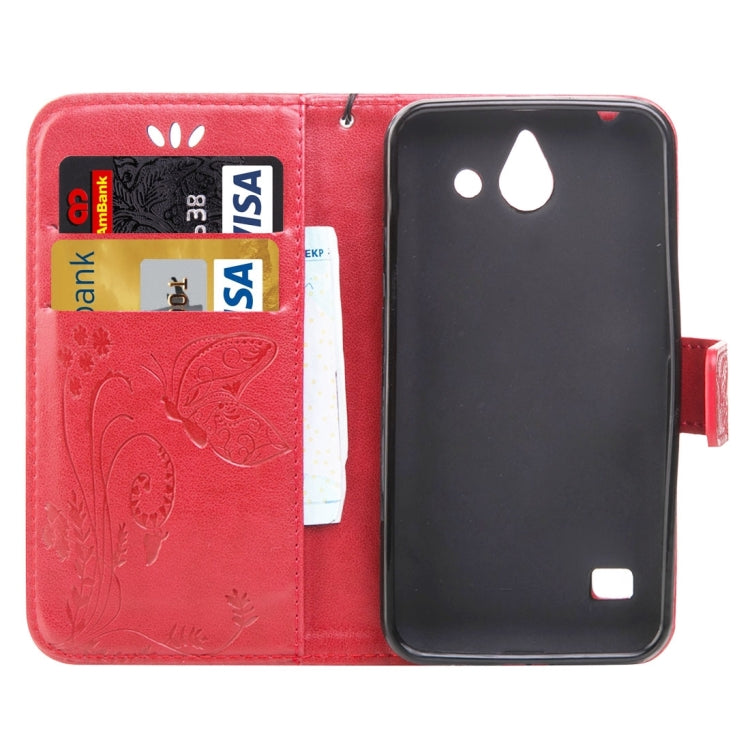 For Huawei Ascend Y550 Crazy Horse Texture Printing Horizontal Flip Leather Case with Holder & Card Slots & Wallet & Lanyard