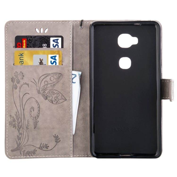 For Huawei Honor 5X Crazy Horse Texture Printing Horizontal Flip Leather Case with Holder & Card Slots & Wallet & Lanyard