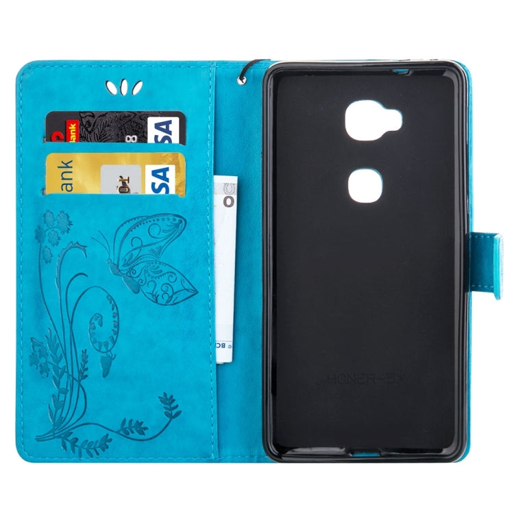 For Huawei Honor 5X Crazy Horse Texture Printing Horizontal Flip Leather Case with Holder & Card Slots & Wallet & Lanyard