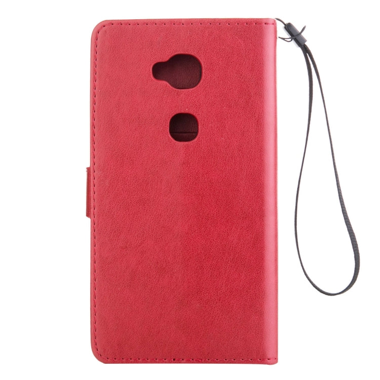 For Huawei Honor 5X Crazy Horse Texture Printing Horizontal Flip Leather Case with Holder & Card Slots & Wallet & Lanyard