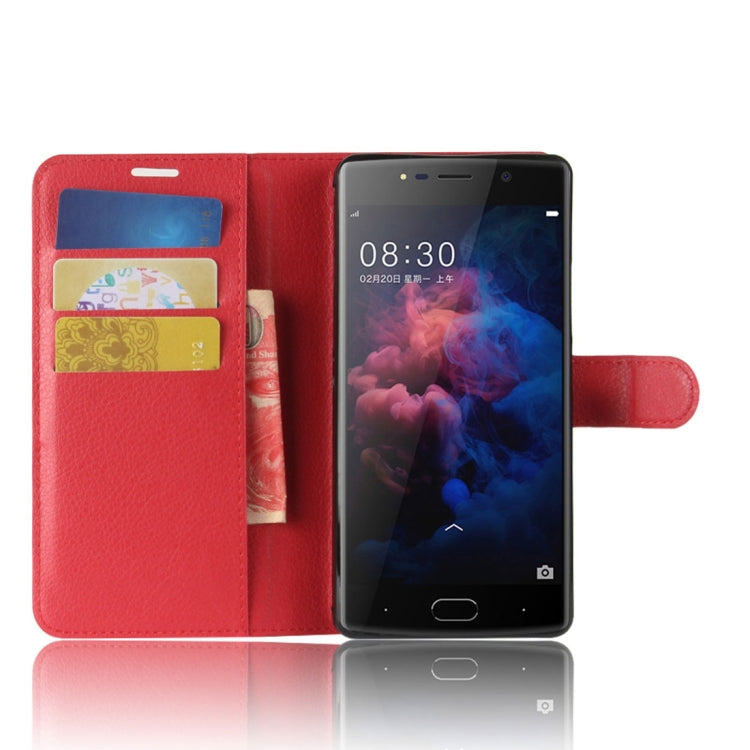 For DOOGEE BL7000 Litchi Texture PU + TPU Horizontal Flip Leather Case with Holder & Card Slots & Wallet