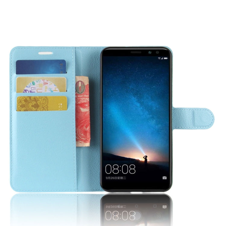 For Huawei Mate 10 Lite Litchi Texture PU + TPU Horizontal Flip Leather Case with Holder & Card Slots & Wallet