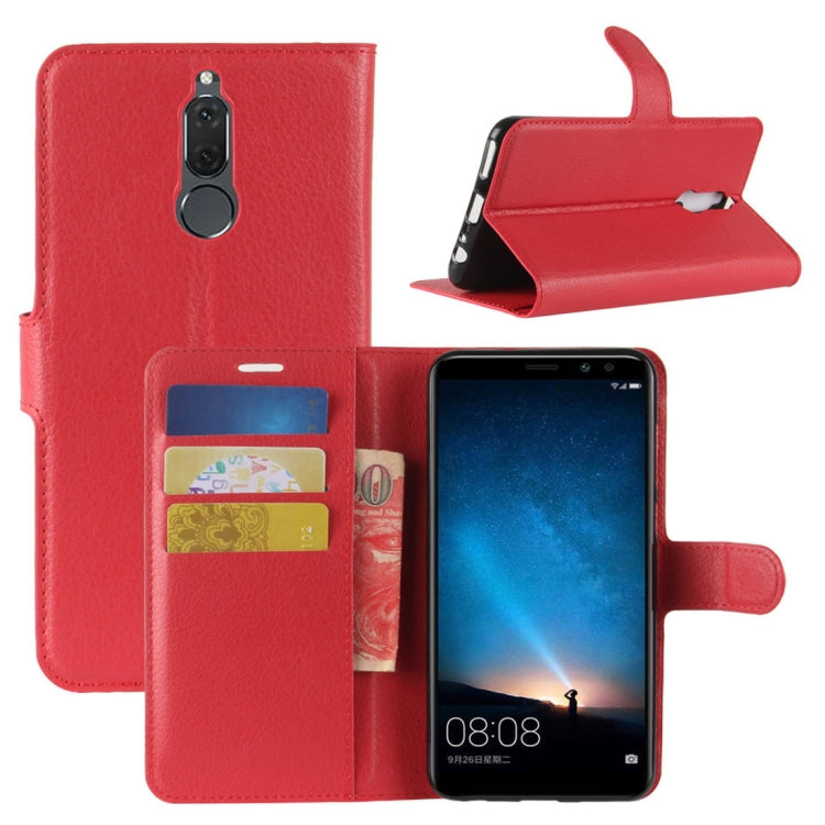 For Huawei Mate 10 Lite Litchi Texture PU + TPU Horizontal Flip Leather Case with Holder & Card Slots & Wallet