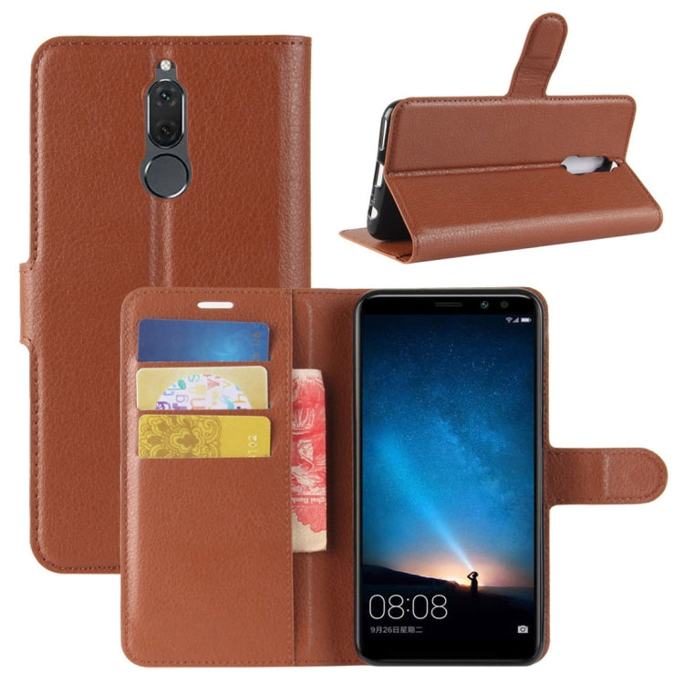 For Huawei Mate 10 Lite Litchi Texture PU + TPU Horizontal Flip Leather Case with Holder & Card Slots & Wallet