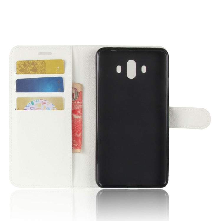 For Huawei Mate 10 Litchi Texture PU + TPU Horizontal Flip Leather Case with Holder & Card Slots & Wallet