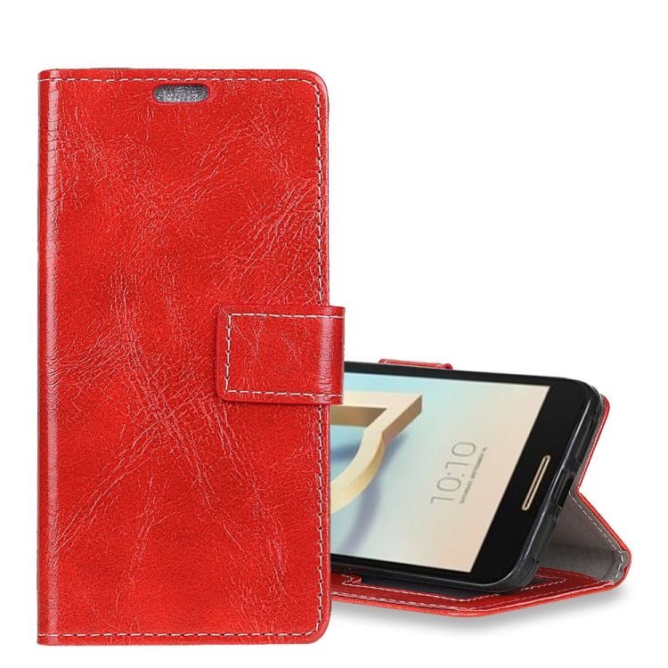 Alcatel A7 Retro Crazy Horse Texture Horizontal Flip Leather Case with Holder & Card Slots & Wallet & Photo Frame