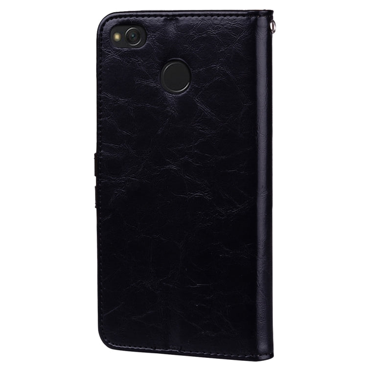 For Xiaomi Redmi 4X Business Style Oil Wax Texture Horizontal Flip Leather Case with Holder & Card Slots & Wallet