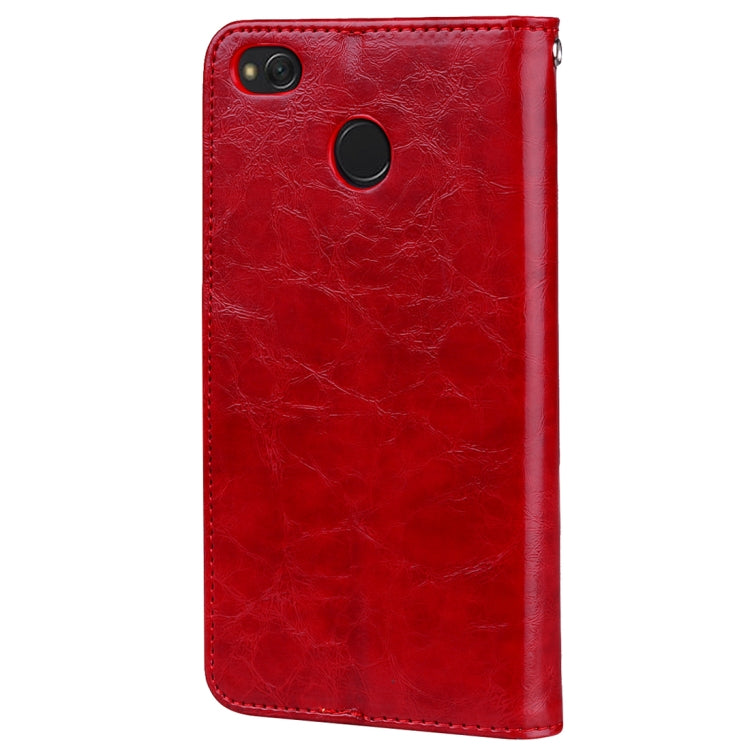 For Xiaomi Redmi 4X Business Style Oil Wax Texture Horizontal Flip Leather Case with Holder & Card Slots & Wallet